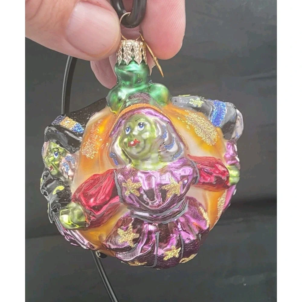 Christopher Radko Crone Capades 01-0162-0 Witches Pumpkin Halloween Ornament 4